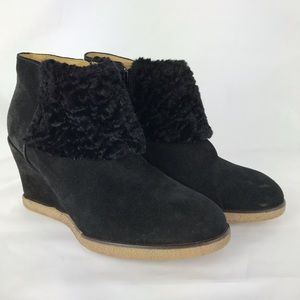 Bettye Muller “Zermatt” Suede Wedge Ankle Bootie